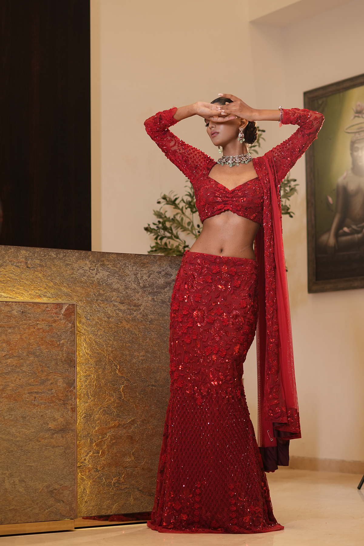 Scarlet Lehenga