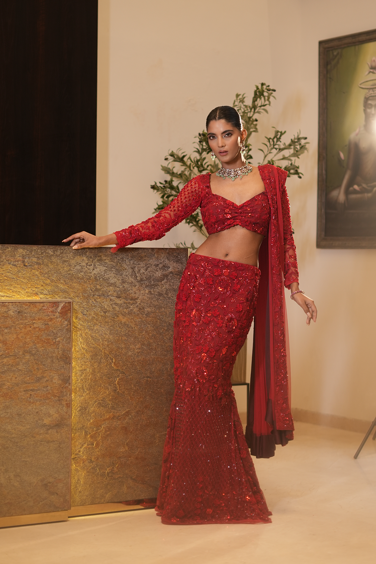 Scarlet Lehenga