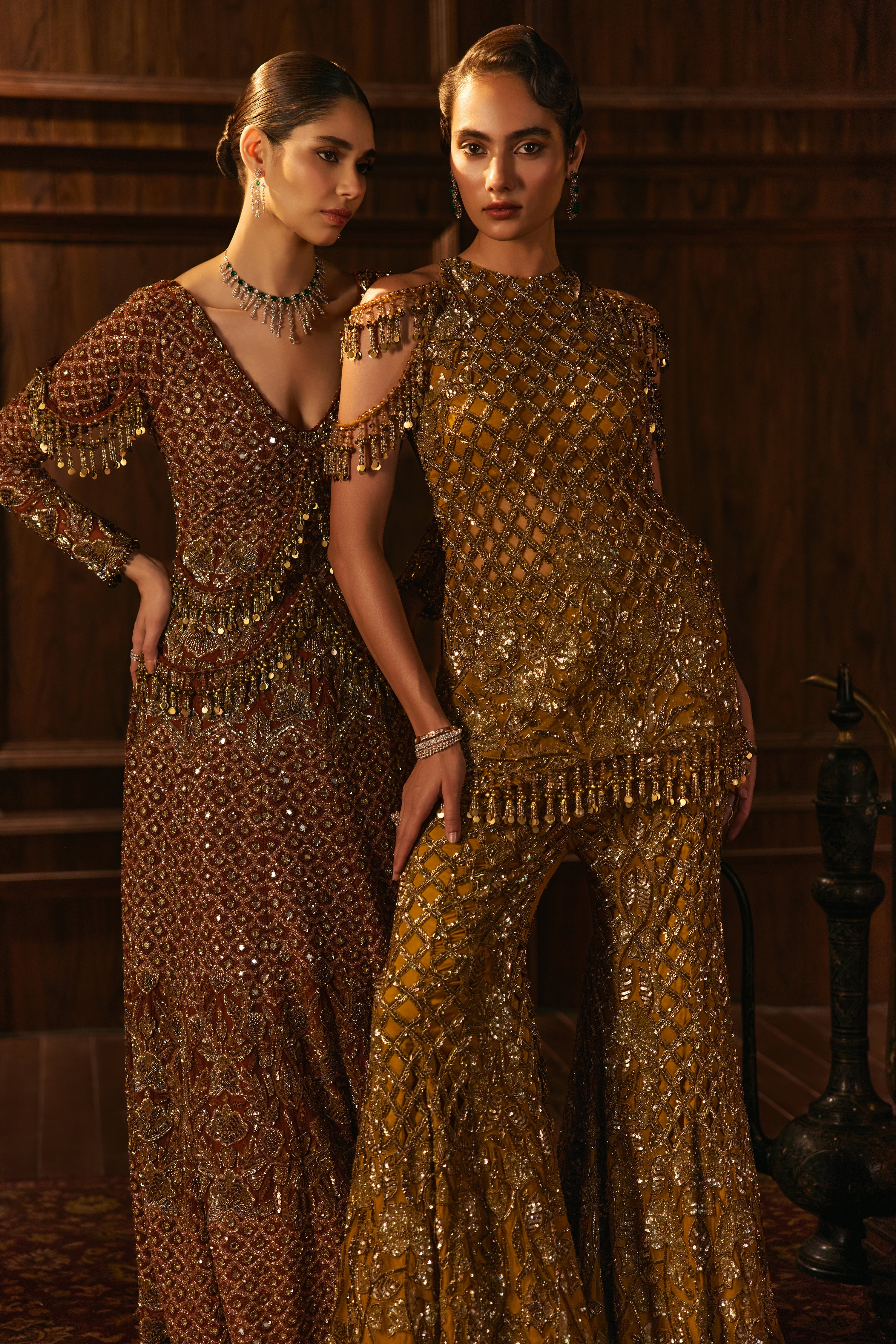Desert Gold- Rust and gold anarkali