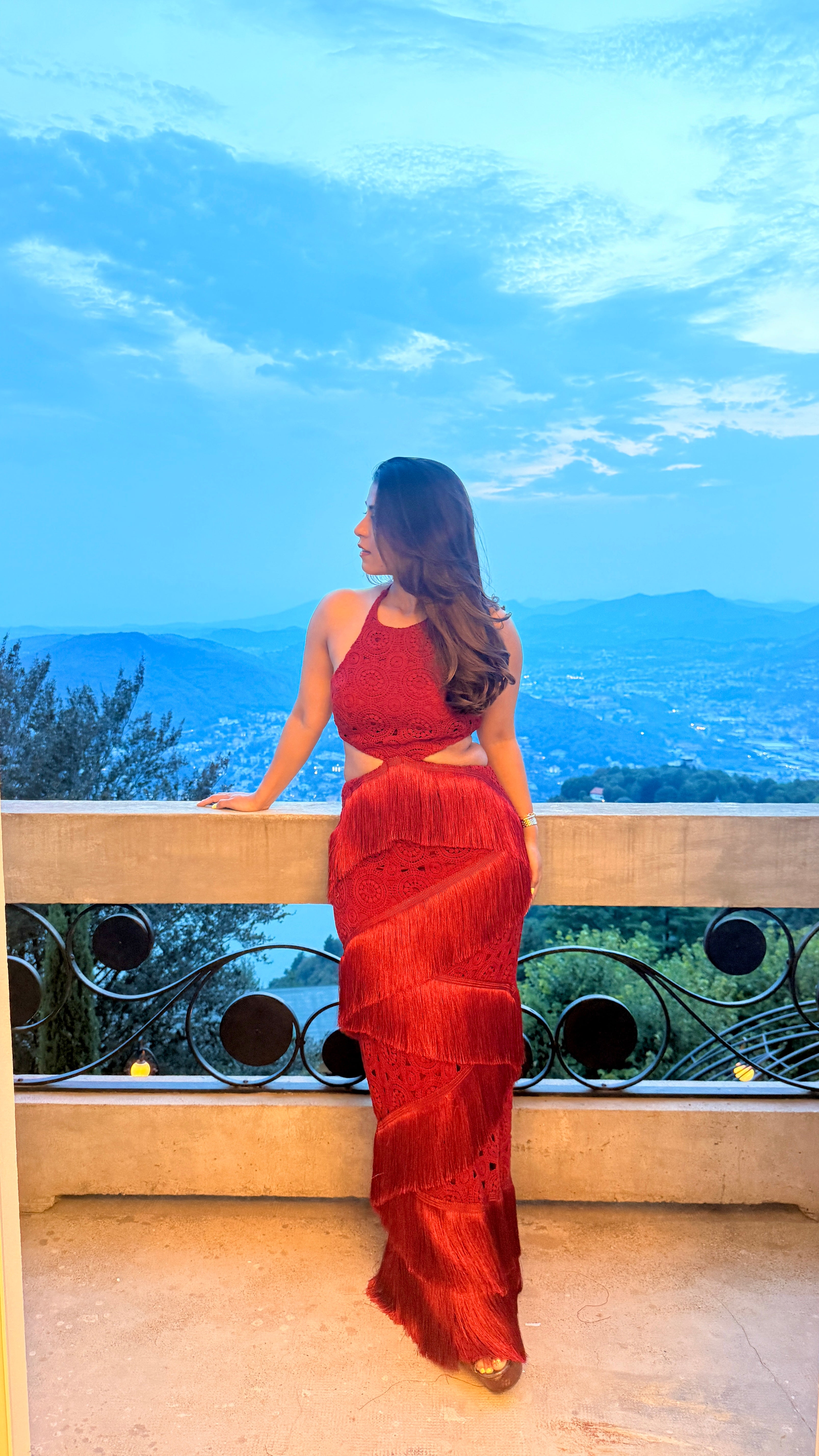 Fringe affair gown