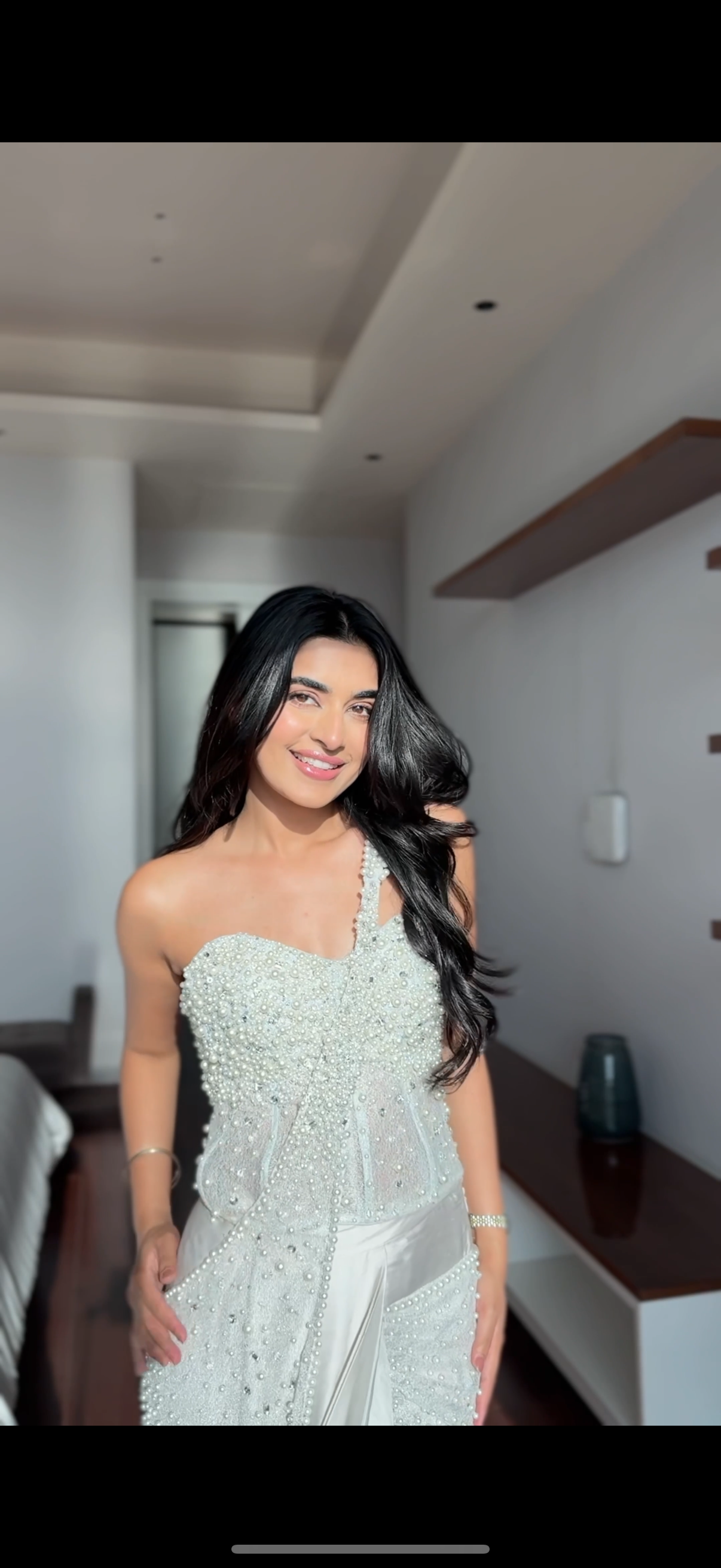 Pearl corset & pearl sari