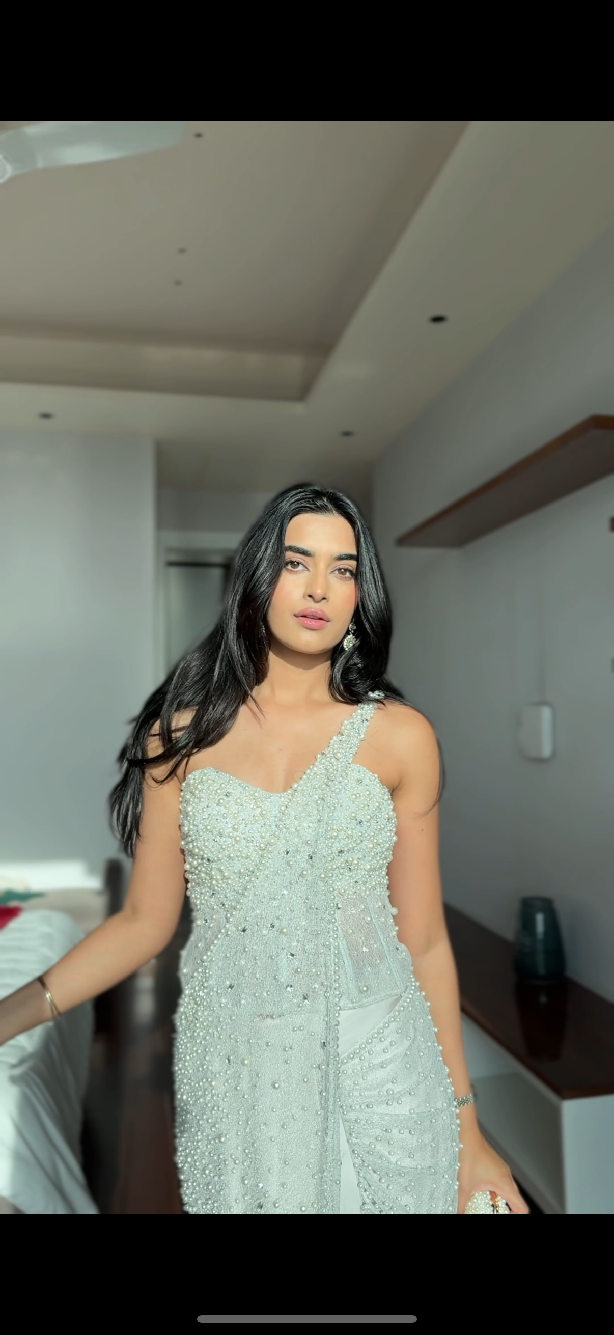 Pearl corset & pearl sari