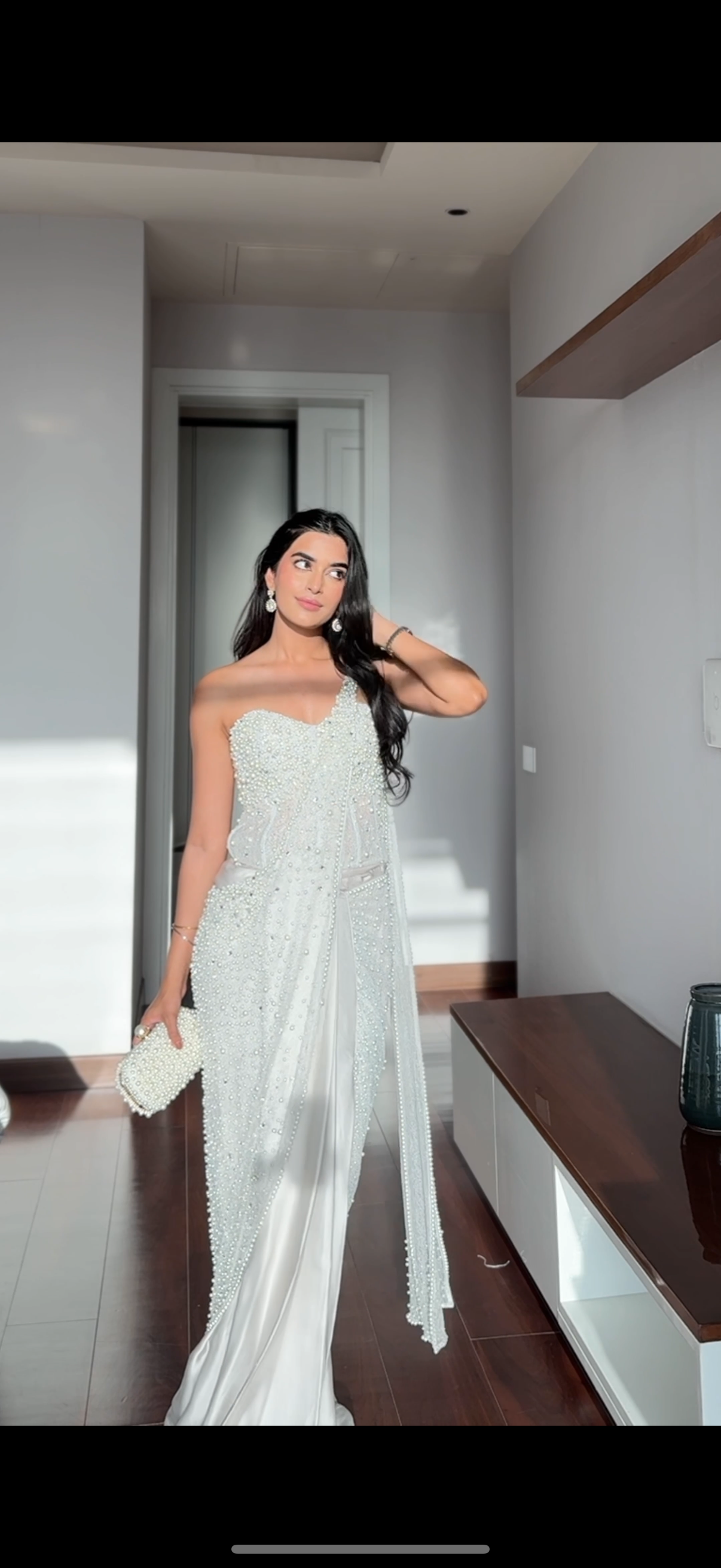 Pearl corset & pearl sari