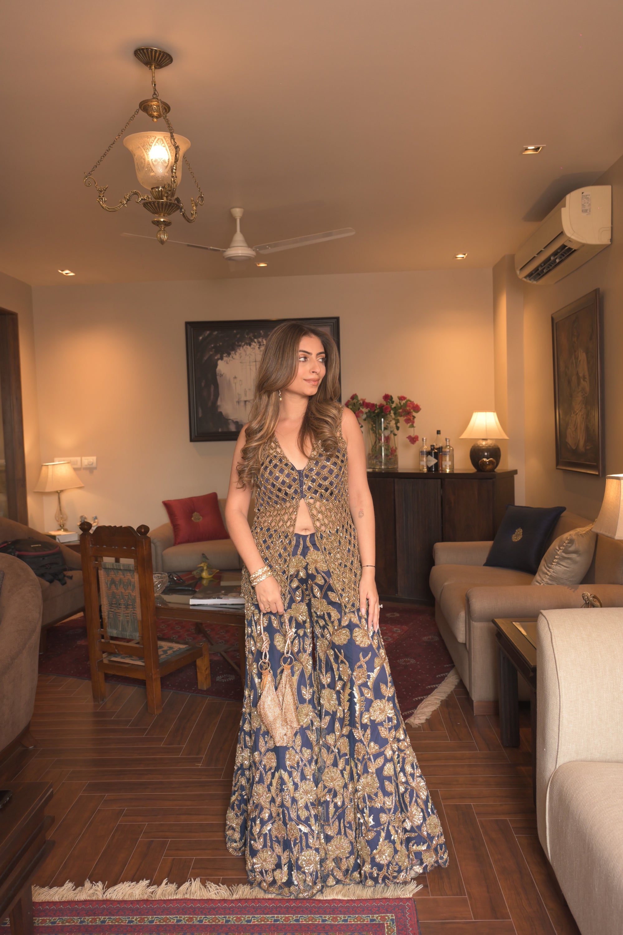 Gouri kumar in Royal indigo