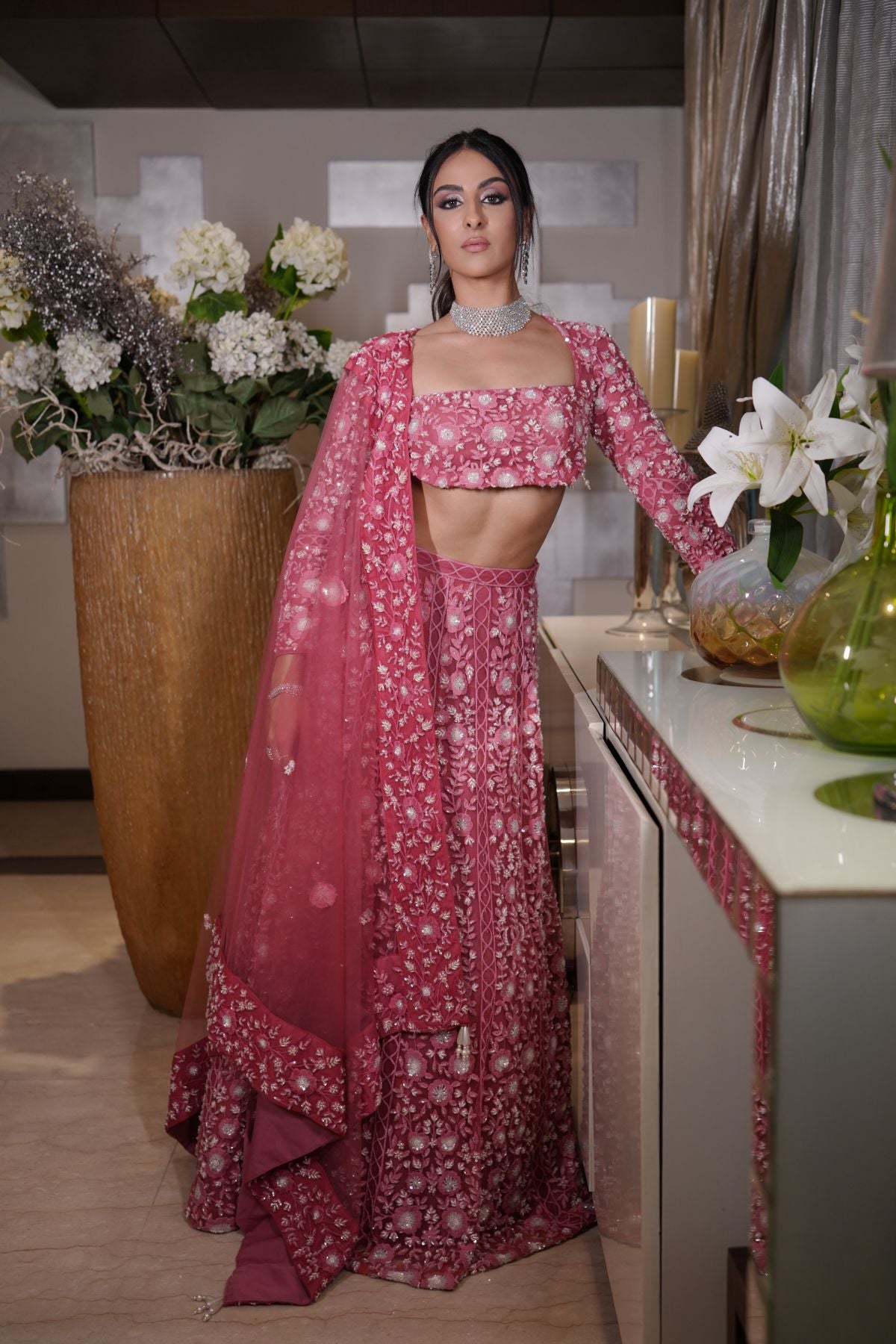 Rouge Pink Lehenga