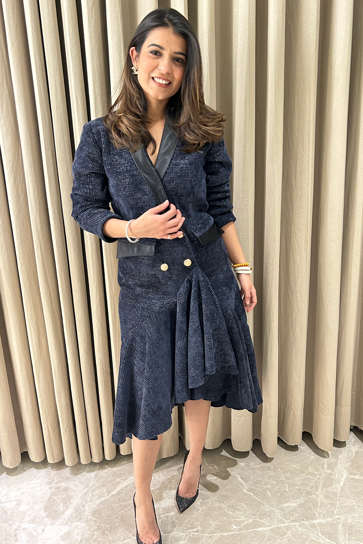 Jacket frill dress