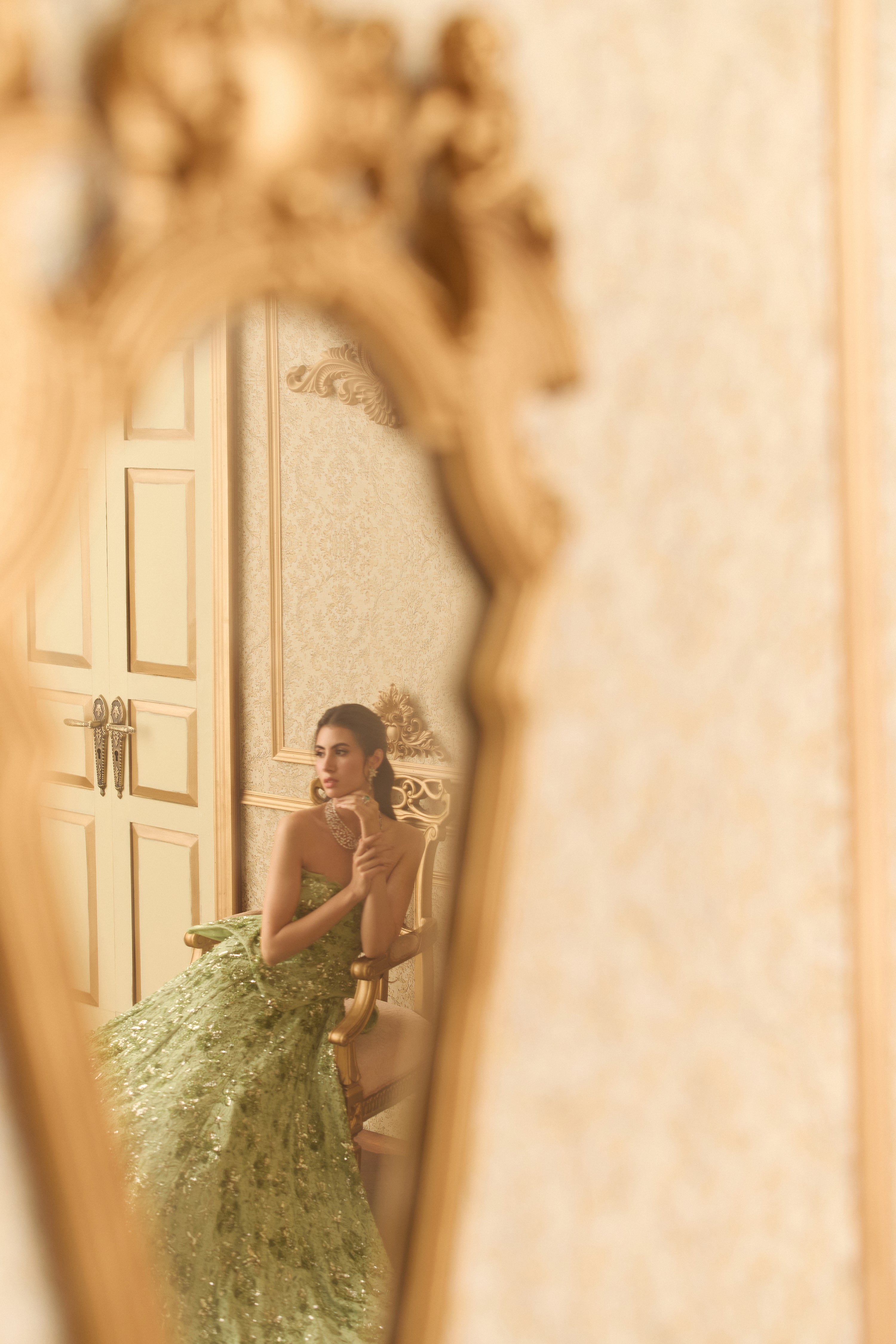PISTACHIO DREAM CORSET LEHENGA