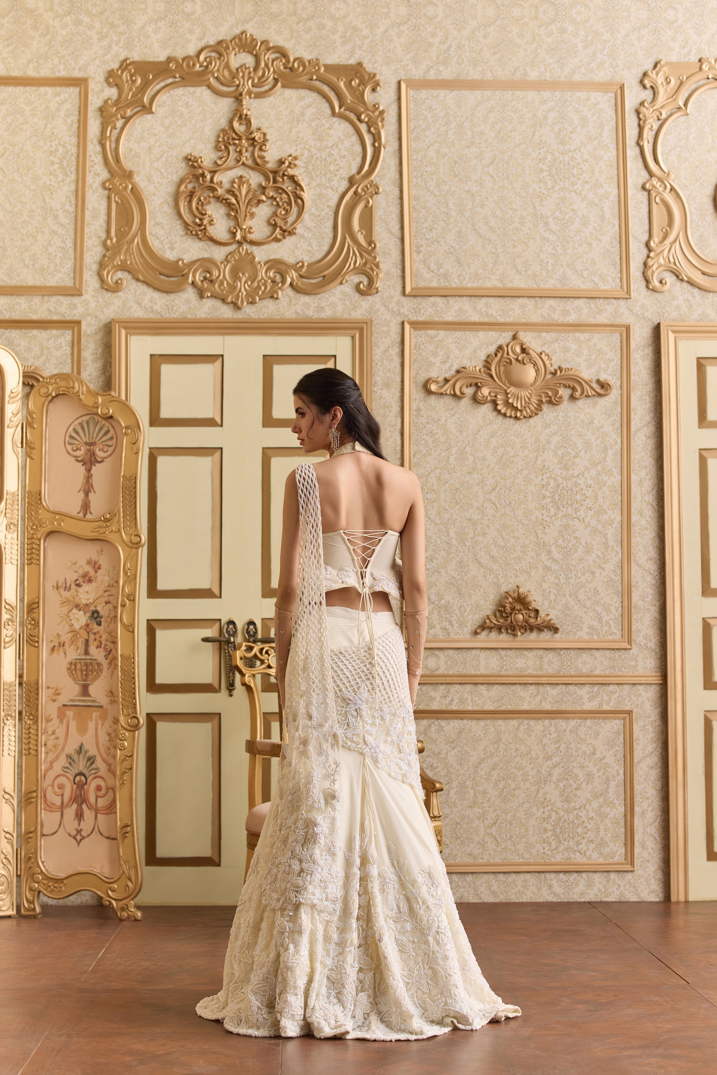 IVORY WHISPER LEHENGA SAREE