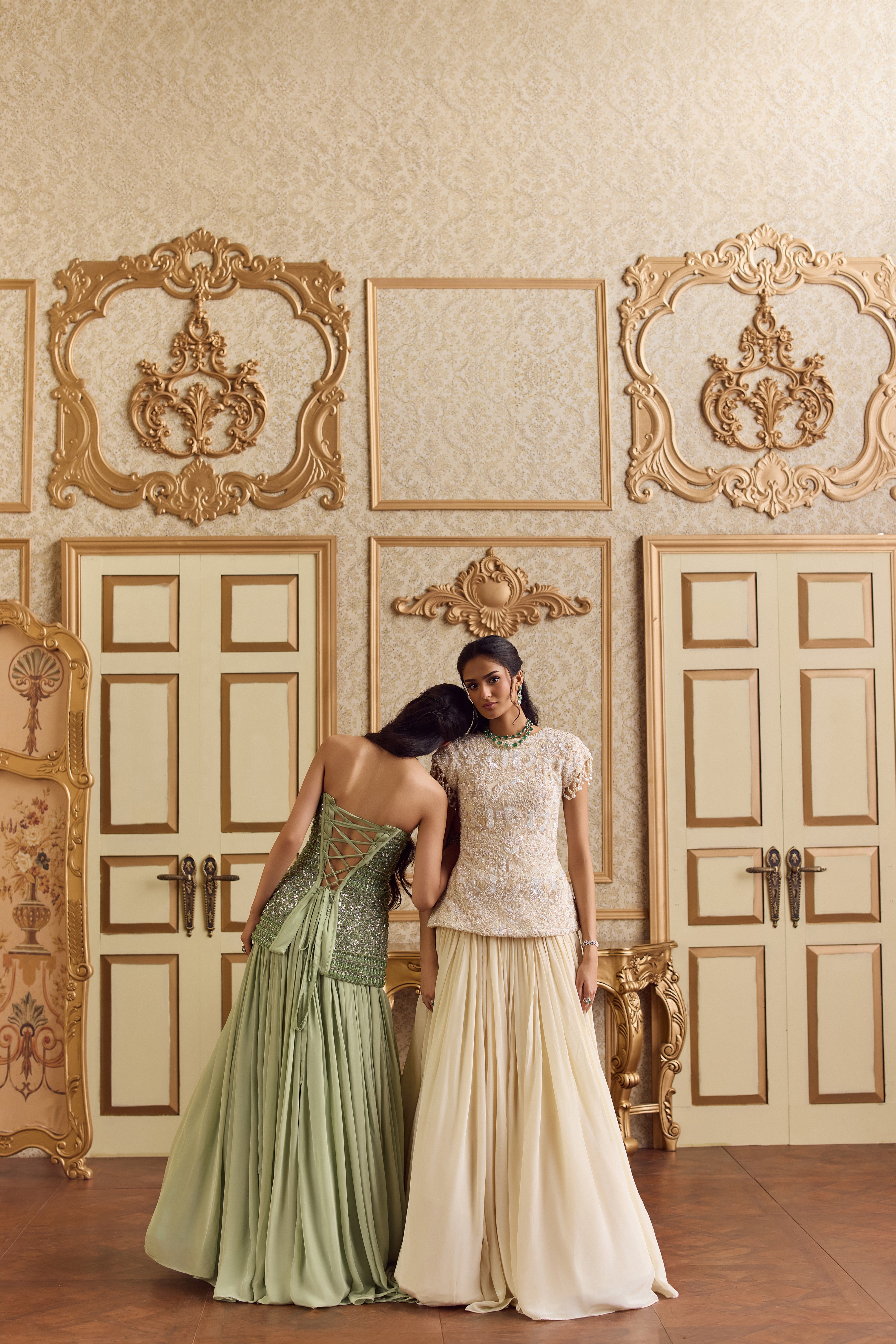 Celestial cream lehenga