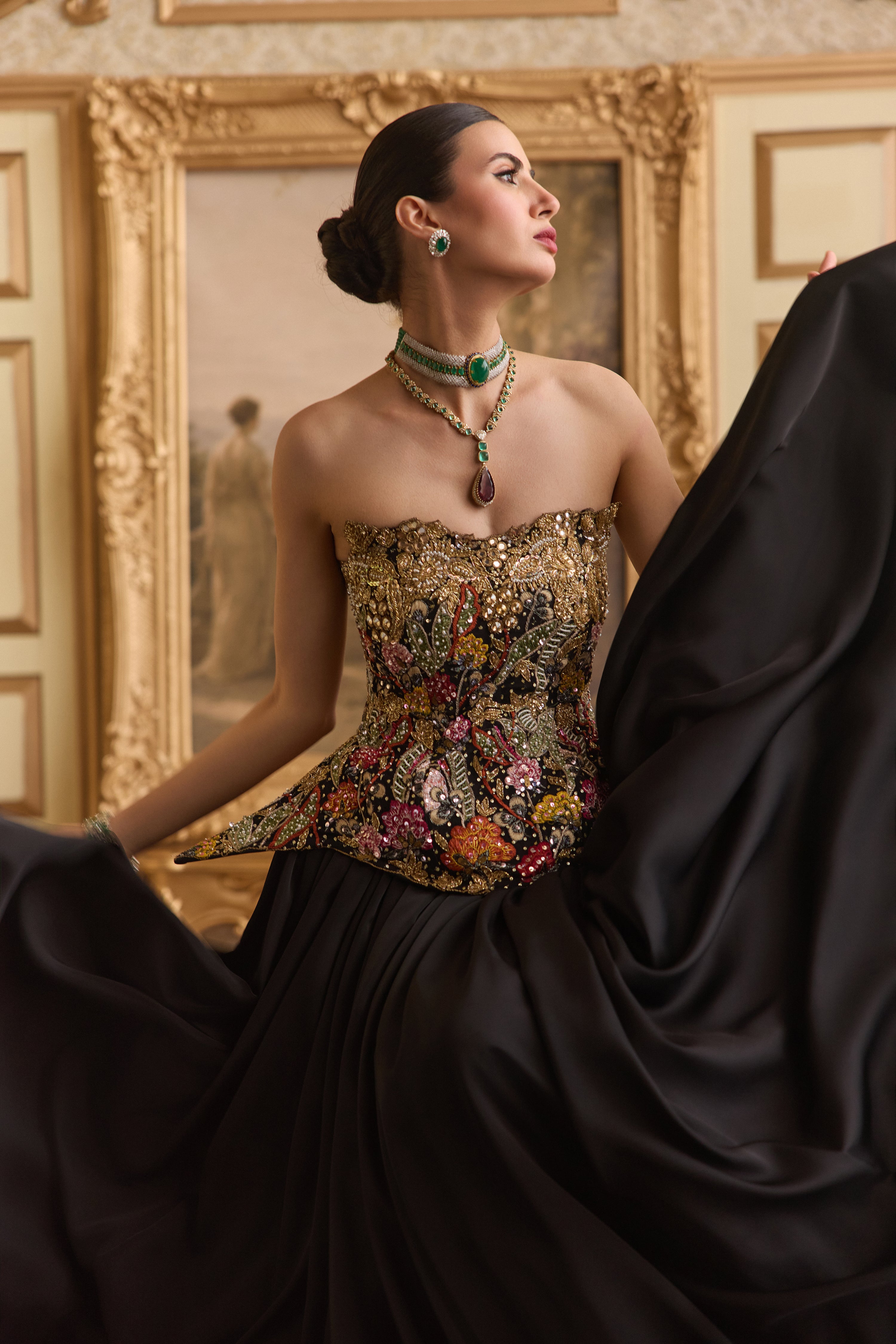 SECRET GARDEN CORSET AND LEHENGA
