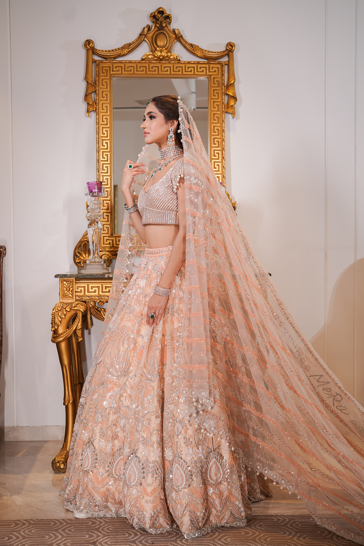 Mera Peach Wedding Lehenga