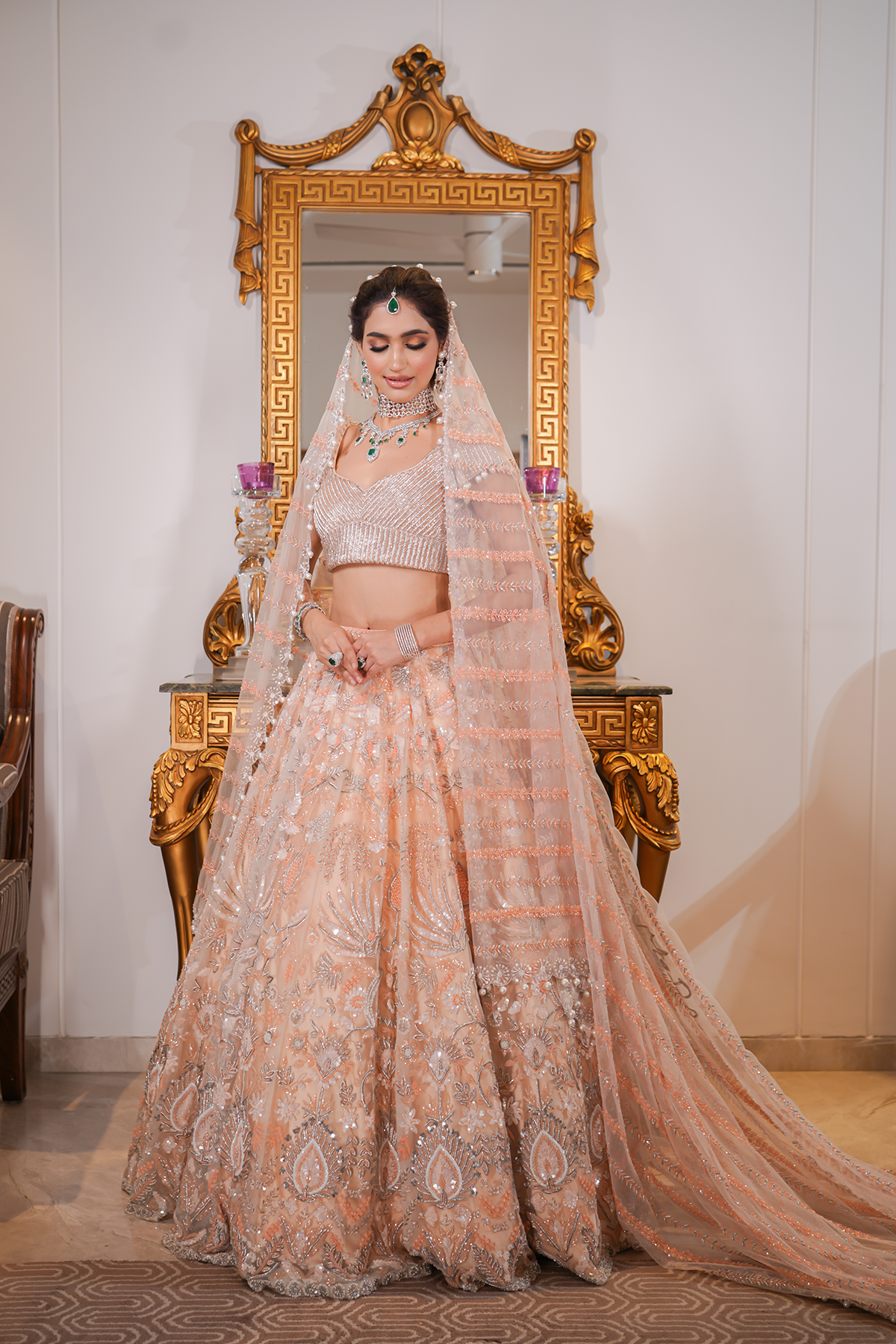 Mera Peach Wedding Lehenga