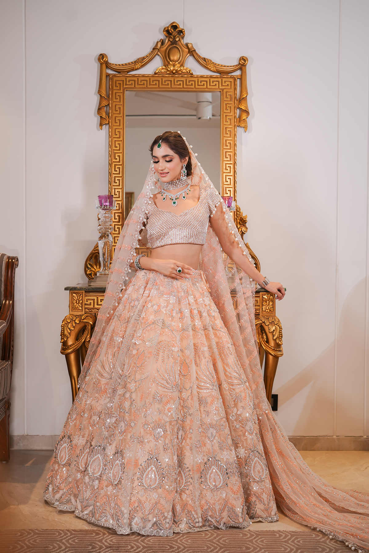 Mera Peach Wedding Lehenga