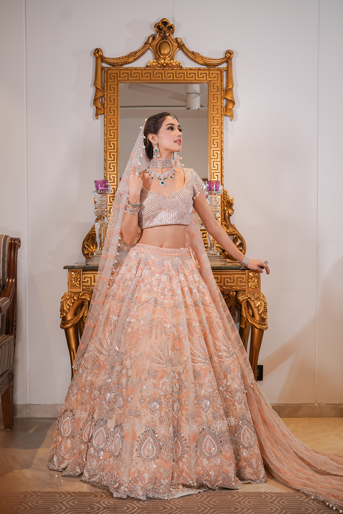 Mera Peach Wedding Lehenga