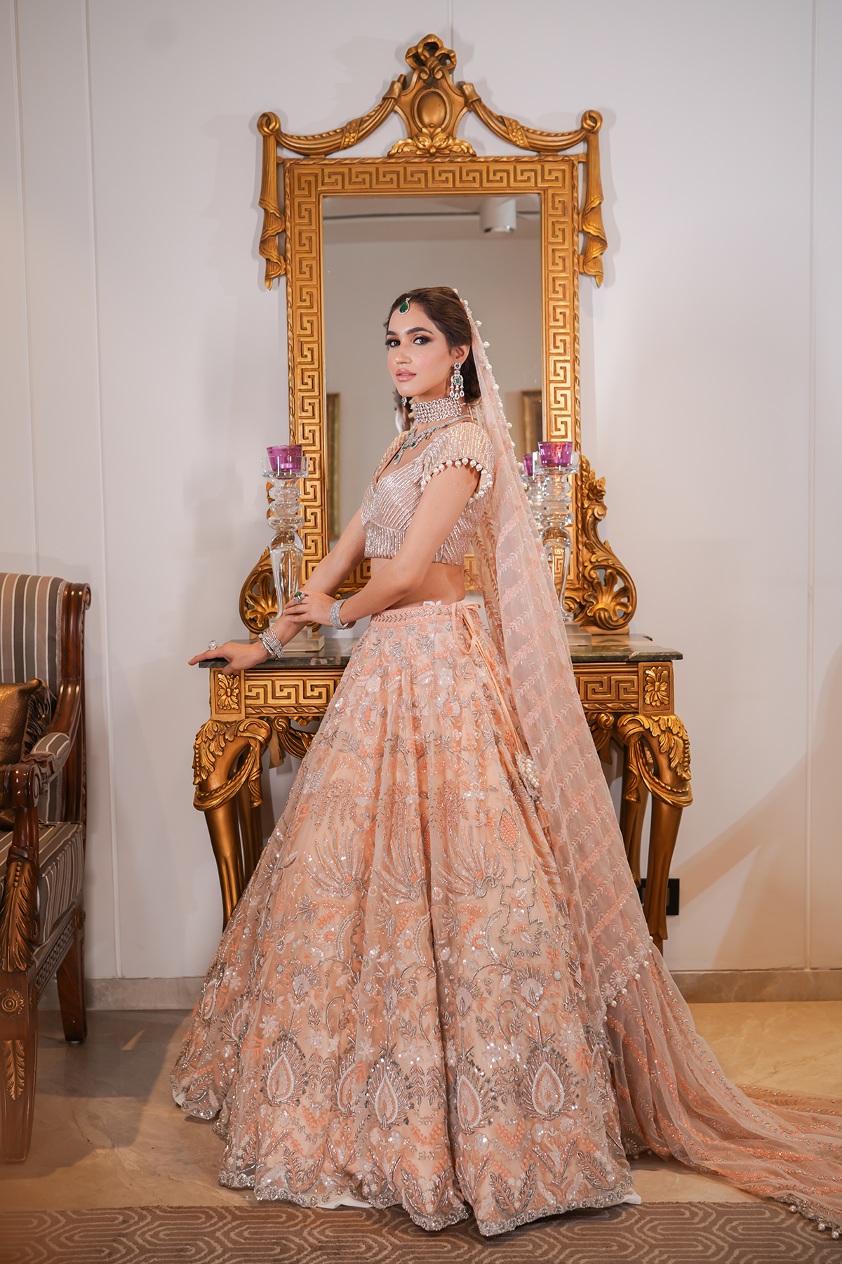 Mera Peach Wedding Lehenga