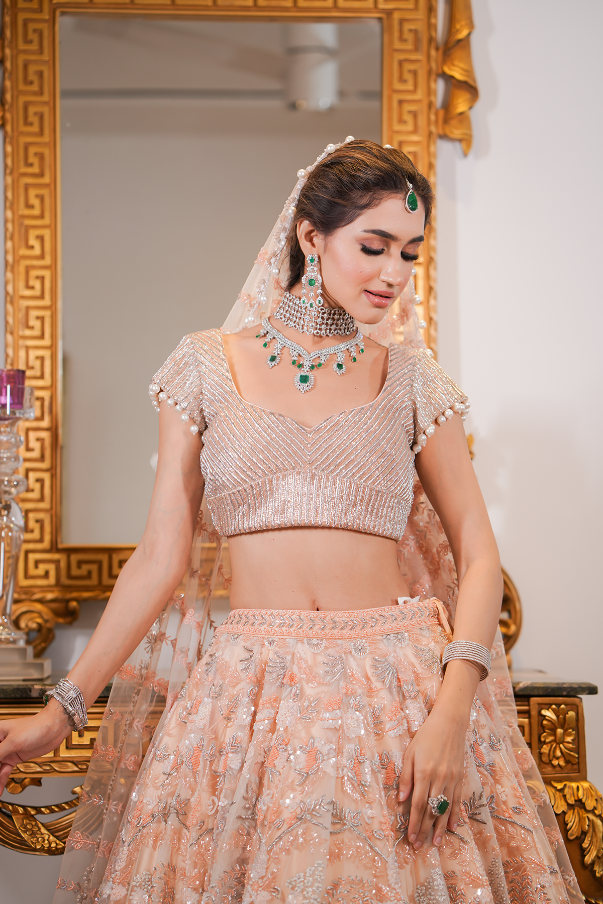 Mera Peach Wedding Lehenga