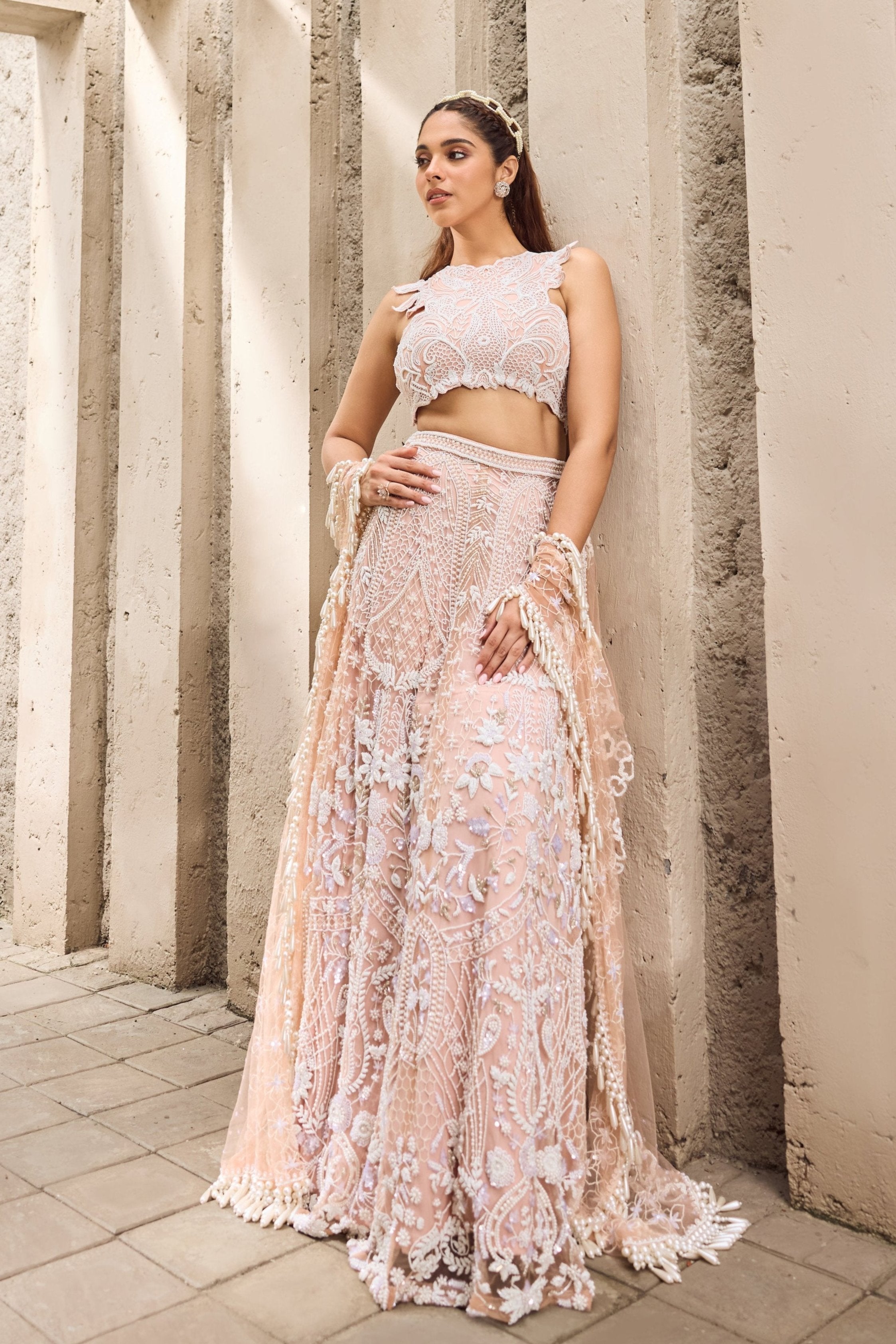 Dream - A soft pink and ivory lehenga