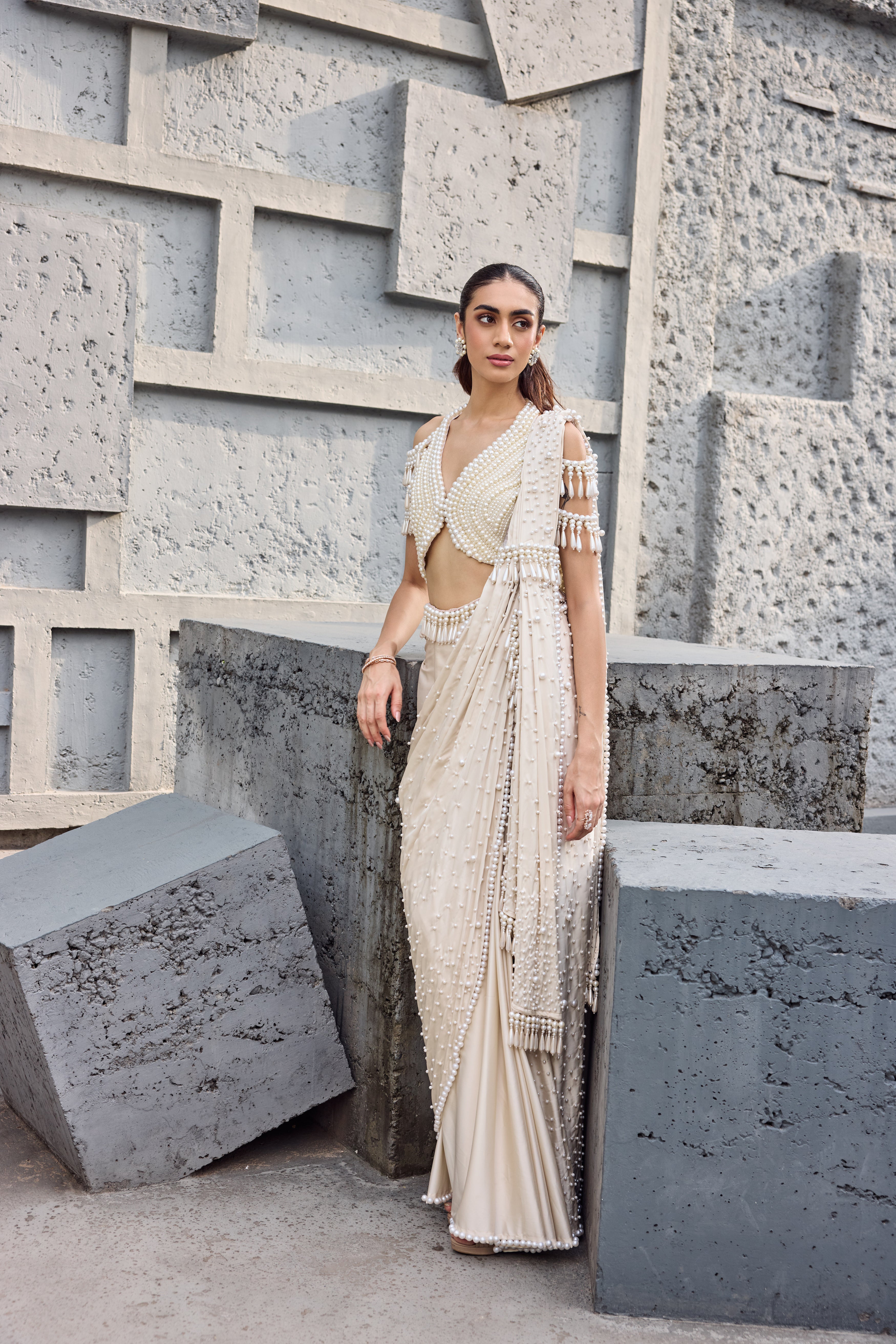 Ivoy Pearl draped sari