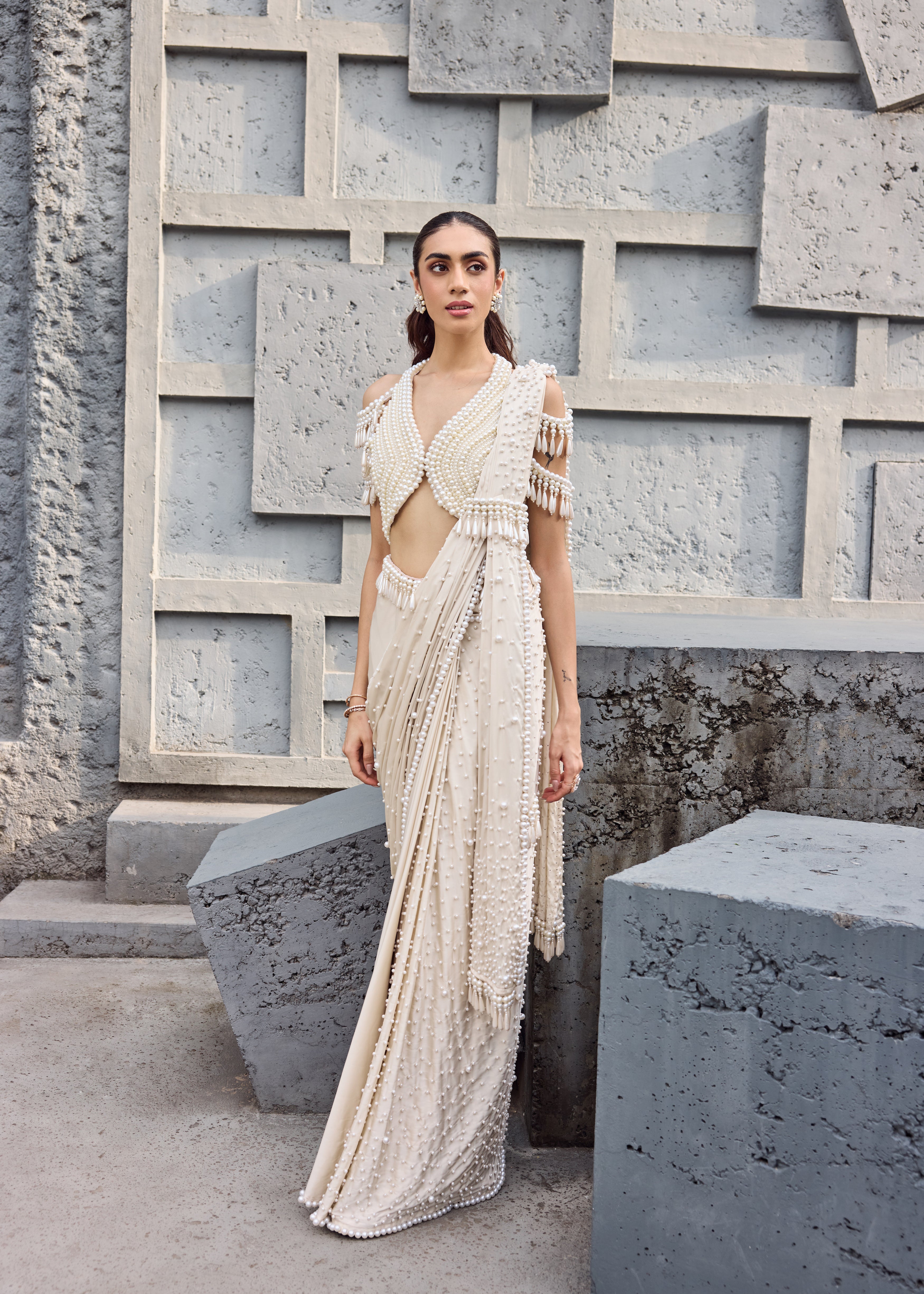 Ivoy Pearl draped sari