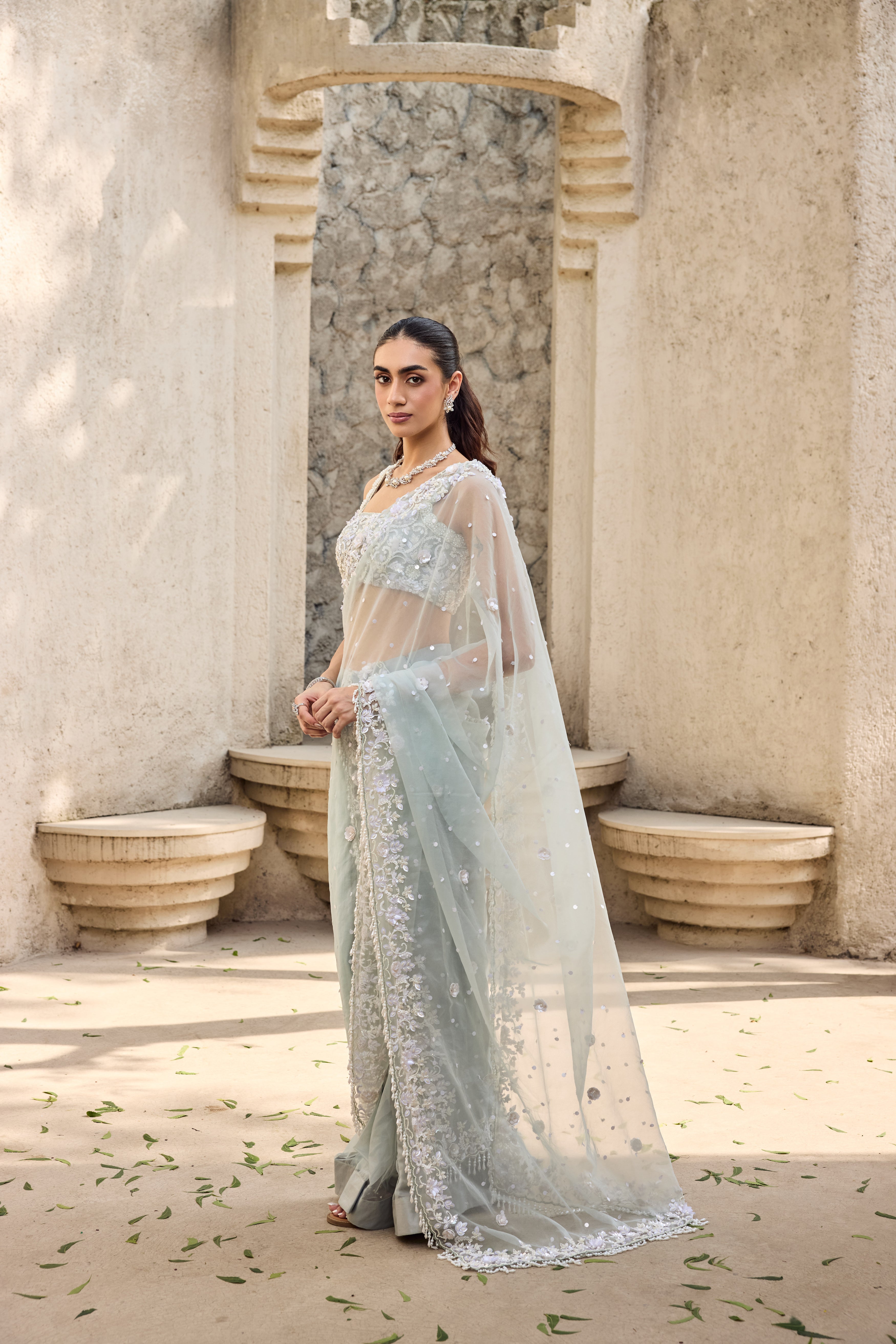 Mint Green Saree