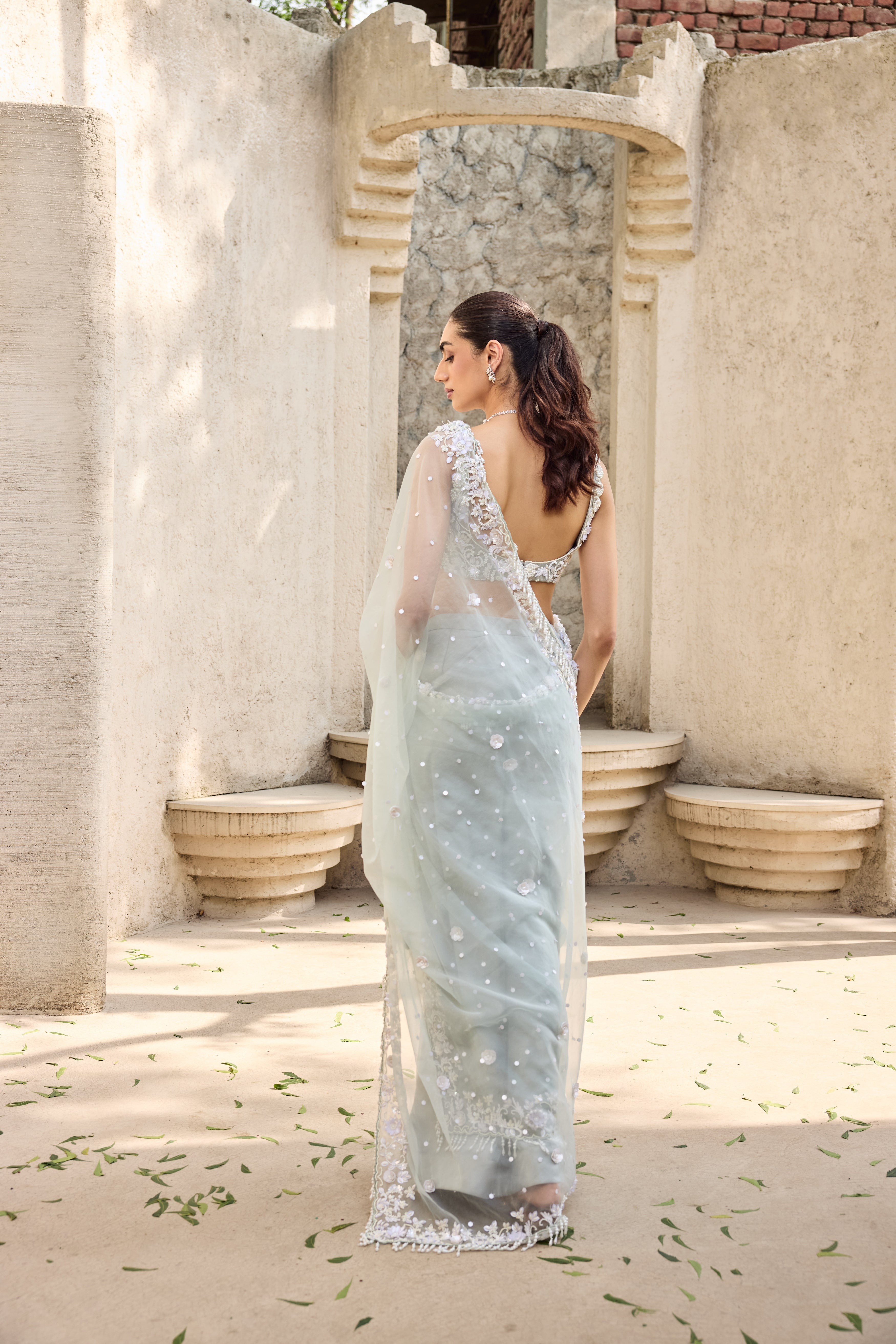 Mint Green Saree