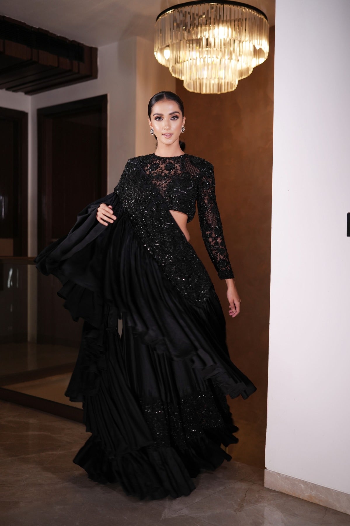 Black Lehenga Saree